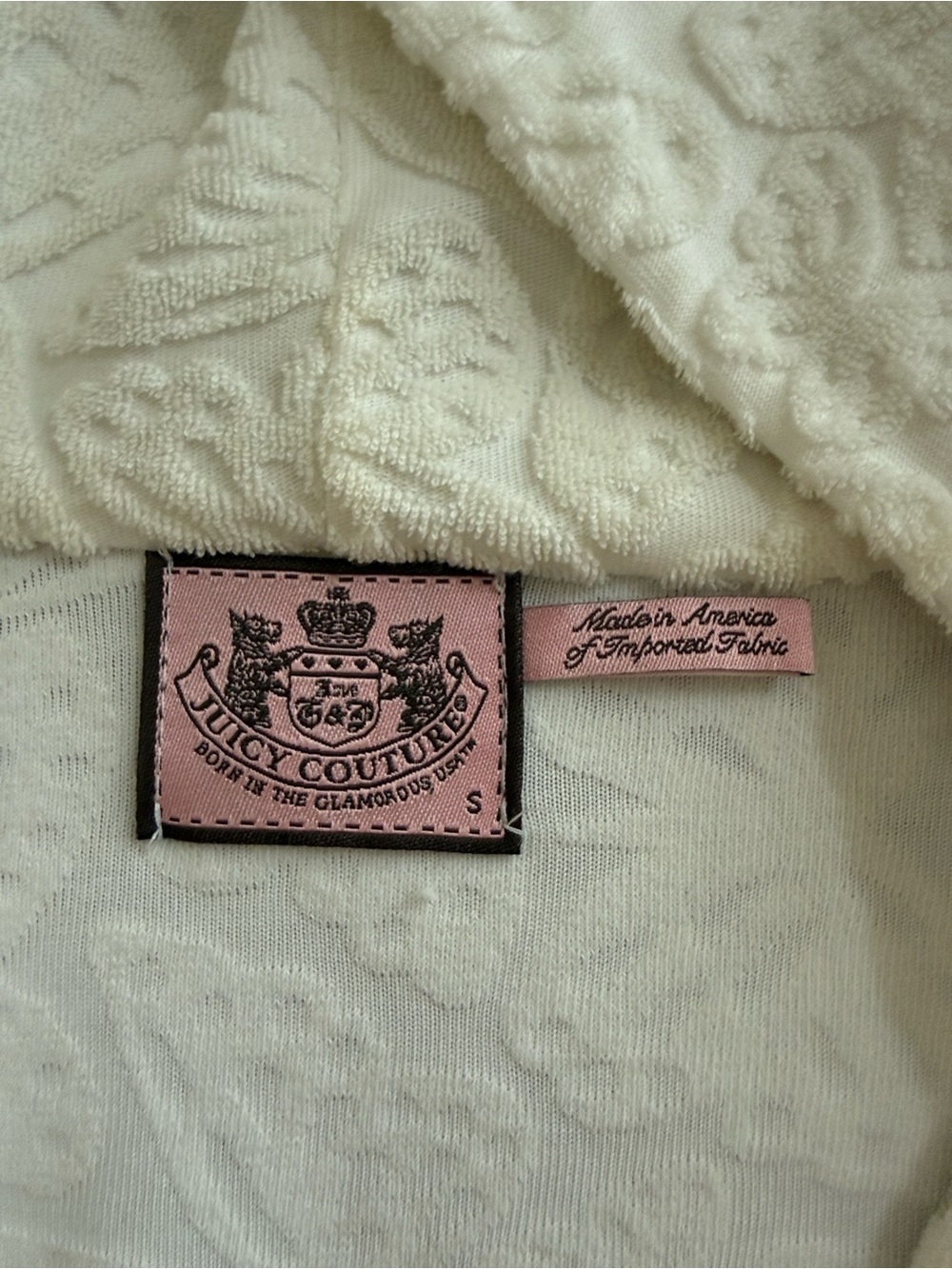 Juicy Couture White Hooded Terry Cover-Up - Picture 7 of 8